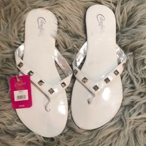 New White Flip Flops